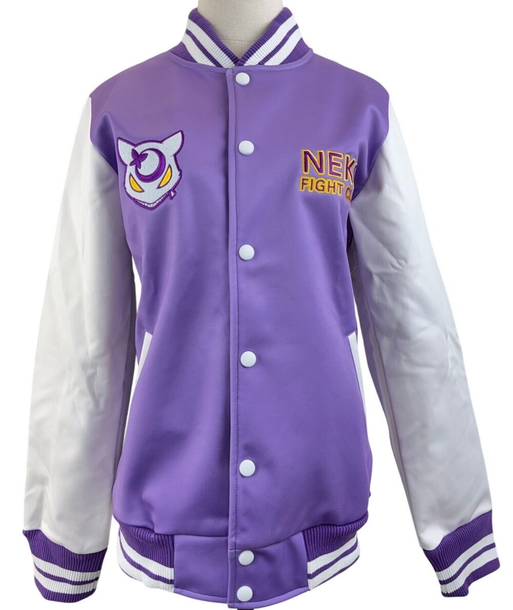 Anime Jacket Mori Galaxy Neko Fight Club Ride or Die Varsity Jacket Women's Med